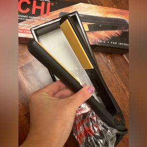 CHI Original Ceramic Hair Straightening Flat Iron1"Plates BlackProfessional Used